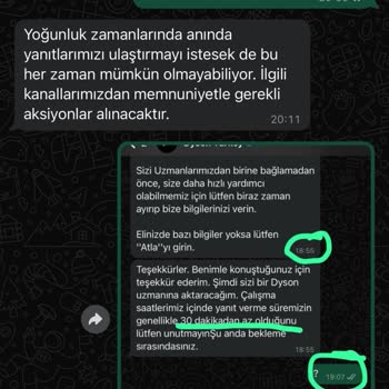 Dyson Müşteri Hizmetleri ile Zaman Kaybı ve Memnuniyetsizlik