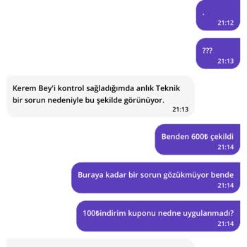Getir Yemek'te İndirim Kuponu Hatası ve Destek Sorunu