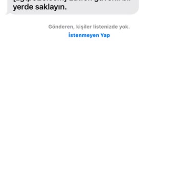 Bilinmeyen Hesap Mesajı ve Sorumluluk Reddiyesi