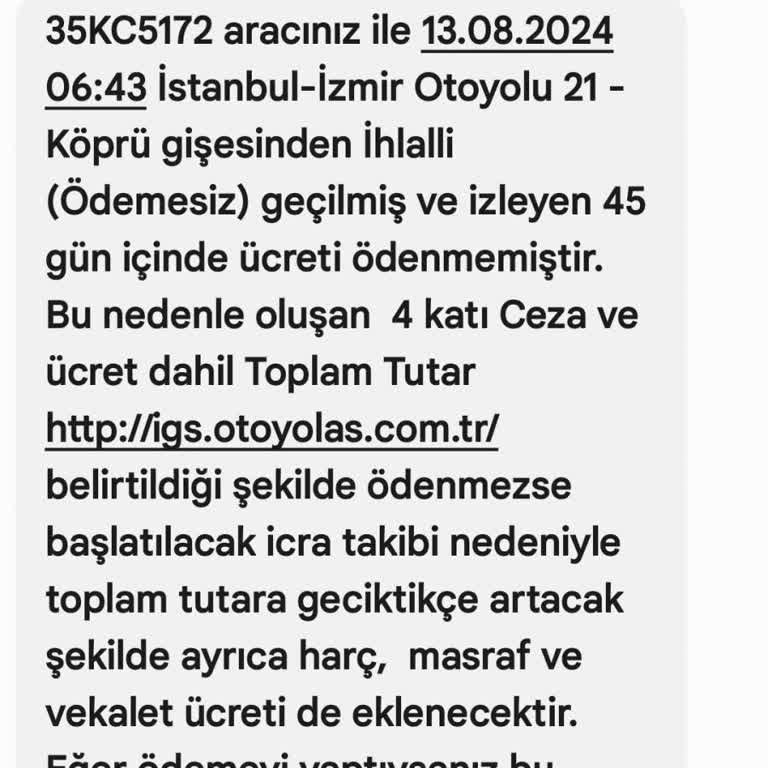 HGS İhlal Cezası ve Bilgilendirme Eksikliği