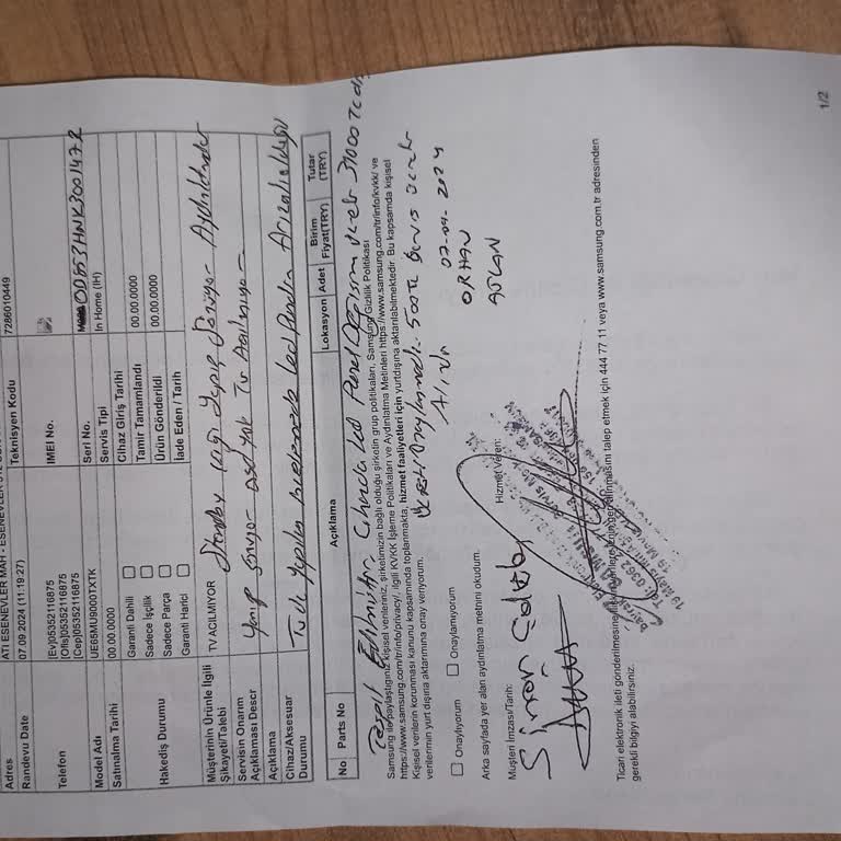 Samsung TV Ekran Sorunu ve Müşteri Mağduriyeti