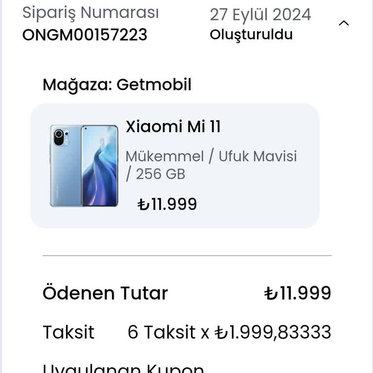 Sipariş İptali ve Mağduriyetin Giderilmesi Talebi