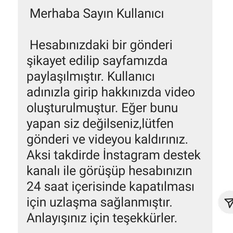 Instagram Yanıltıcı Şikayet Ve Hesap Kapatma Tehdidi!