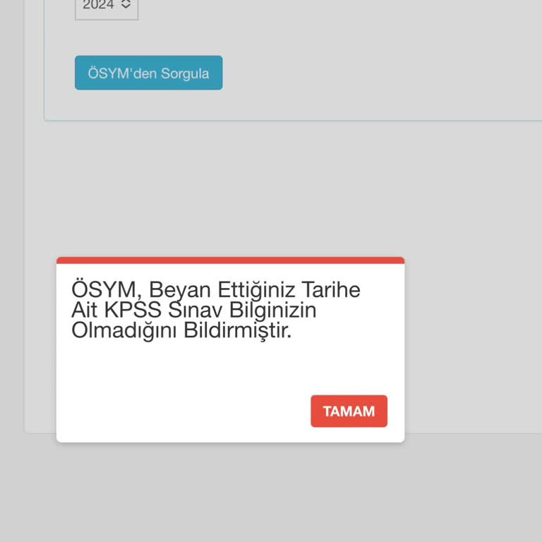 KPSS Puan Güncelleme Sorunu