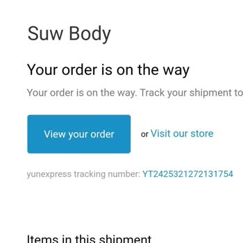 Suw Body Yapışkanlı Ürün Gönderildi!