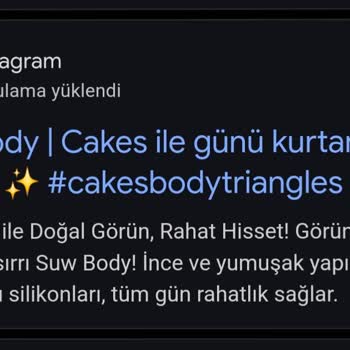 Suw Body Yapışkanlı Ürün Gönderildi!