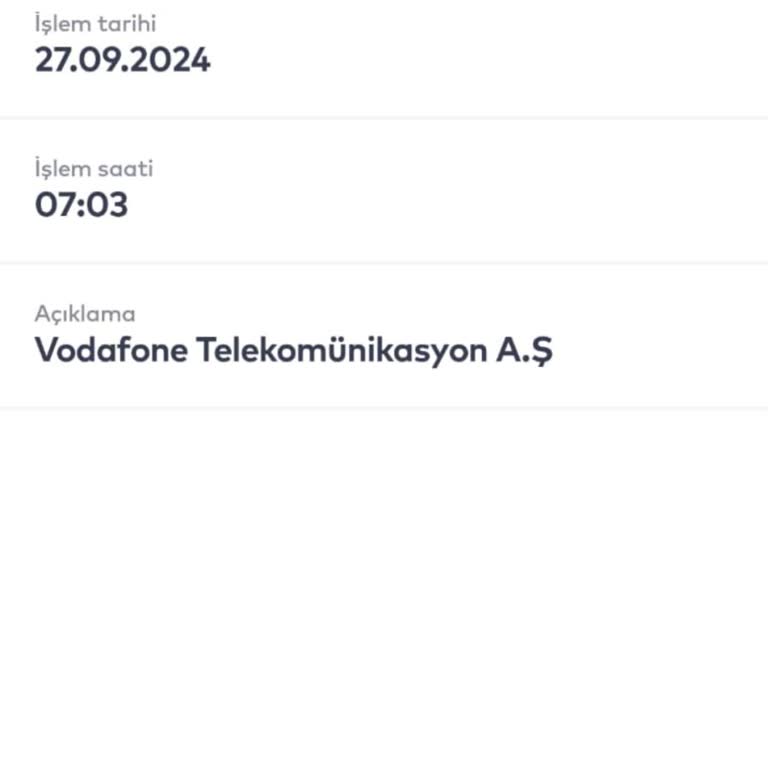 Vodafone Yanımda Uygulaması Üzerinden Yüklenen Paket Aktarılmadı
