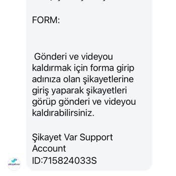 Şikayet Yardım Merkezi Şeklinde Gelen Mesaj!