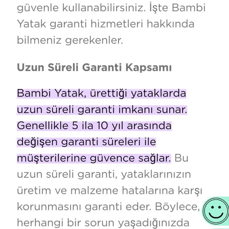 Bambi Yatakta Beklenmedik Deformasyon ve Garanti Sorunu