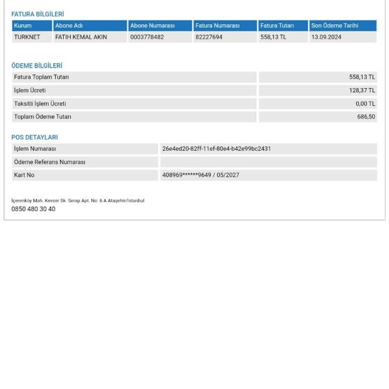 Haksız İşlem Ücreti: İnternet Faturası Ödemesinde Yüksek Komisyon
