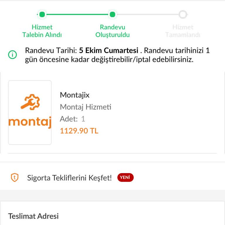 Montaj Randevusu Alındı Ama İletişim Kurulamadı