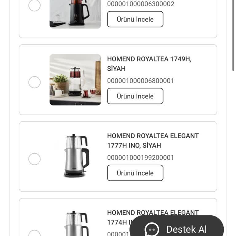 Homend Çay Makinesi Değişim Sorunu