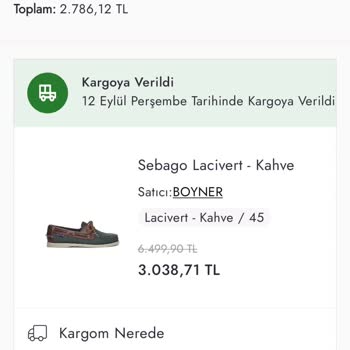 Boyner'den Gelen Ürün Gecikmesi