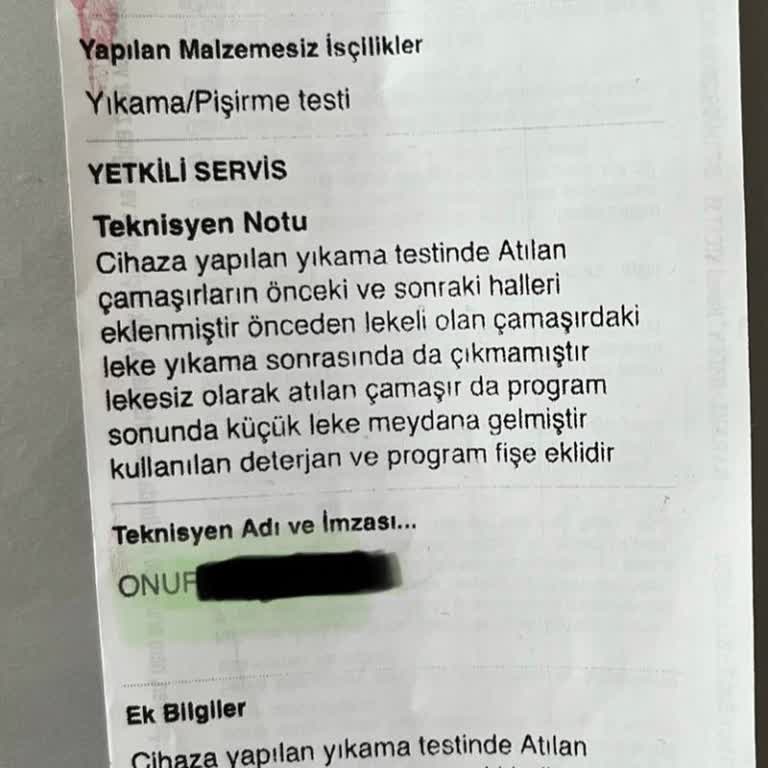 Bosch Çamaşır Makinesi Leke Problemi
