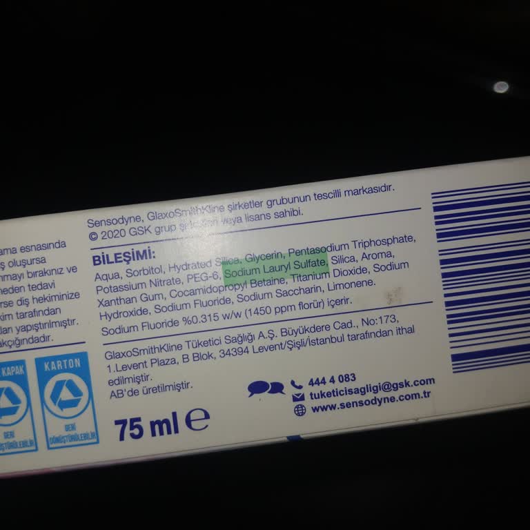 Sensodyne Diş Macunundaki Beklenmedik İçerik Değişikliği