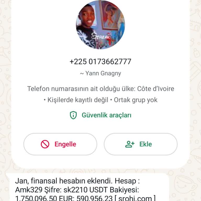 WhatsApp Üzerinden Gelen Şüpheli Mesajlar