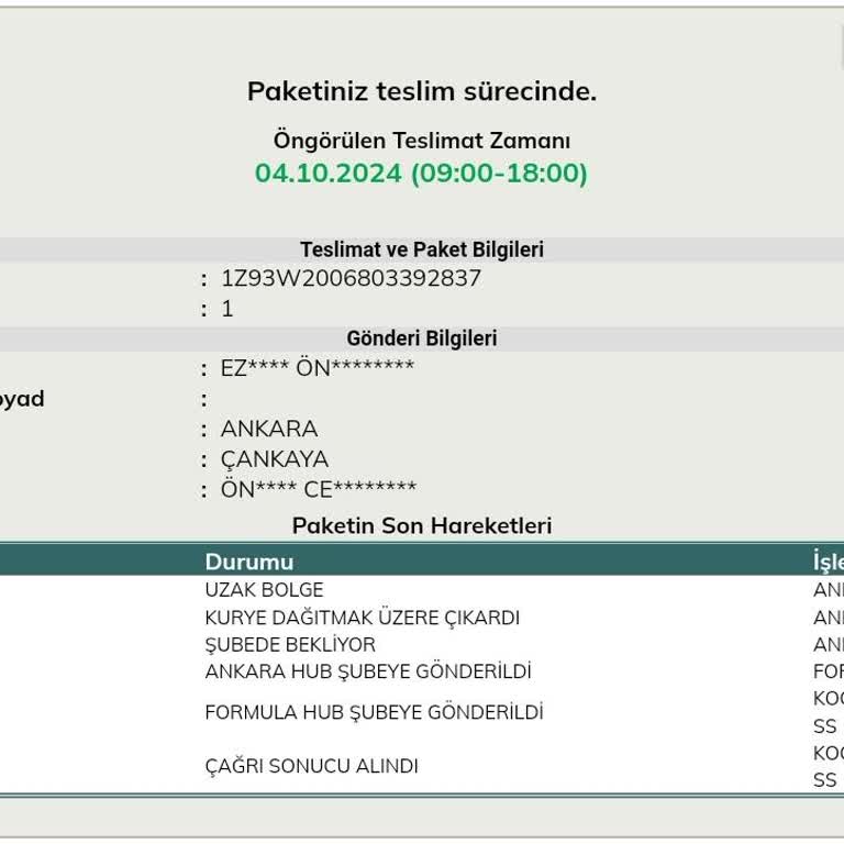 UPS Kargo Teslimatında Uzak Bölge Sorunu ve İletişim Eksikliği