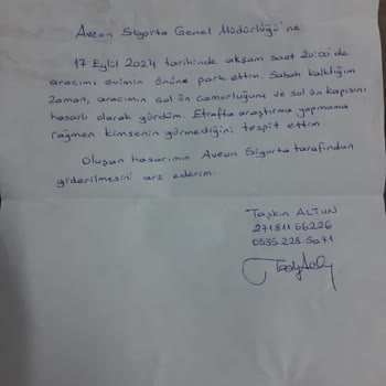 Sigorta Şirketinin Hasar Kaydı Açmama Sorunu