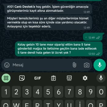 Yanlış Sipariş ve İletişim Sorunları: A101'de Hayal Kırıklığı