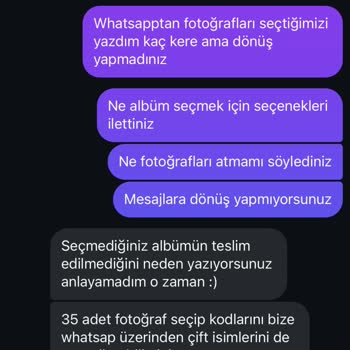 Fotoğraf Albümü Teslimatı Sorunu