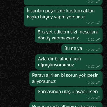 Fotoğraf Albümü Teslimatı Sorunu