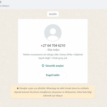 Güney Afrika'dan Gelen Şüpheli Mesaj ve WhatsApp Güvenlik Endişesi