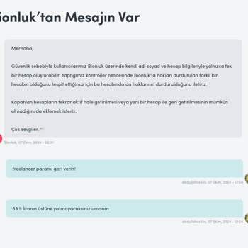 Bionluk Platformunda Hesap Kısıtlaması ve İş Hakları İhlali