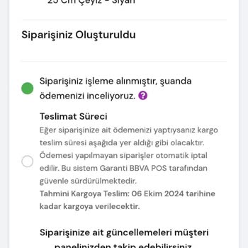 İnci Çeyiz Gelmeyen Sipariş