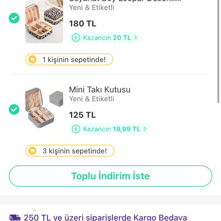 Dolap Uygulamasında Kargo Ücreti ve Ürün Seçim Sorunu