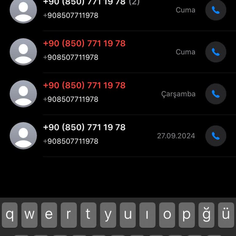 0850 771 19 78 Yanıltma Amaçlı Gelen Arama!
