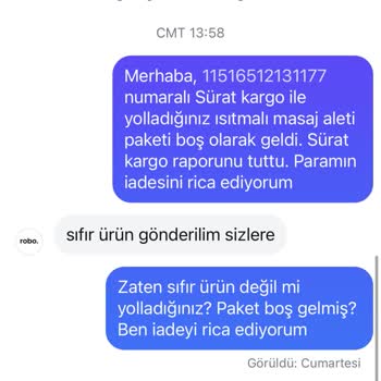 Boş Paket ve İade Sorunu