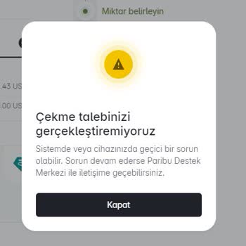 Paribu'da Para Çekme Sorunu ve Kesintiler