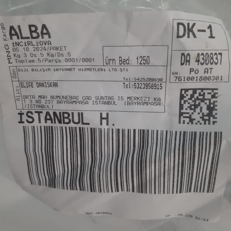 Bozuk ve Eksik Gönderilen İncir Siparişi