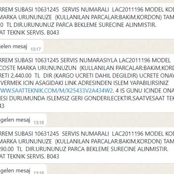 Saatin Kordonundaki Renk Değişimi ve Servis Sorunu
