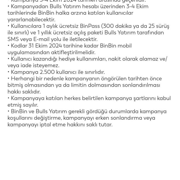 BinBin Halka Arz Kampanyası İptali ve Müşteri Mağduriyeti