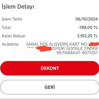 İzinsiz Kart Çekimi: Google Hiddenx ve Tinder Mağduriyeti