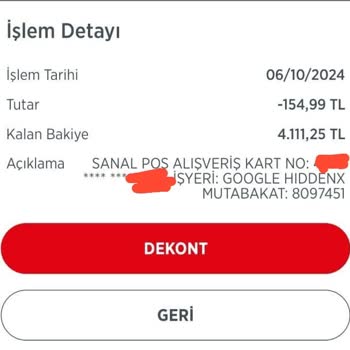 İzinsiz Kart Çekimi: Google Hiddenx ve Tinder Mağduriyeti