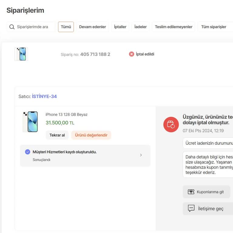 Hepsiburada'da Sürekli İptal Edilen Siparişler ve Müşteri Mağduriyeti