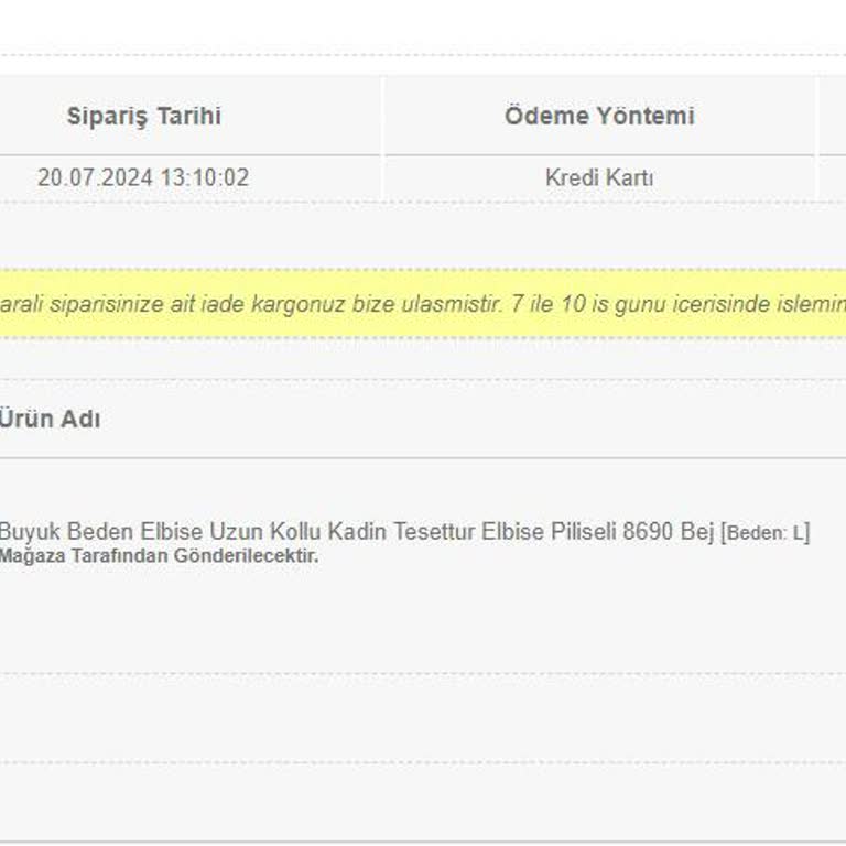 Sefamerve'den İade Edilmeyen Ödeme Sorunu