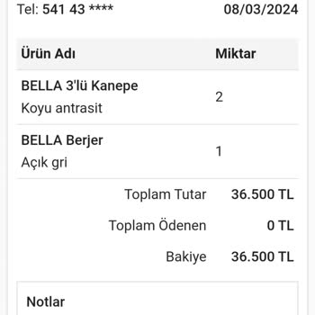 Koltuk Takımı Alımında Yaşanan Sorun ve Saygısızlık