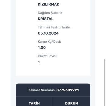 Aras Kargo Teslimat Sorunu!