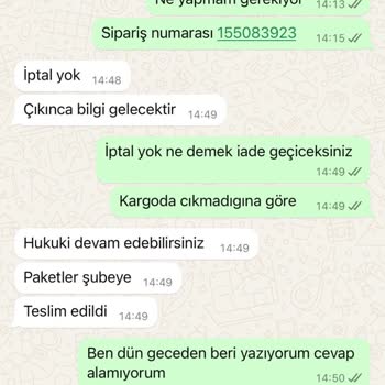 İptal Talebine Yanıt Alınamayan Sipariş Sorunu