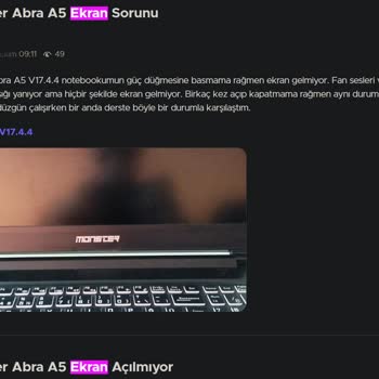 Monster Bilgisayarda Kronik Ekran Sorunu ve Yüksek Ücret Talebi