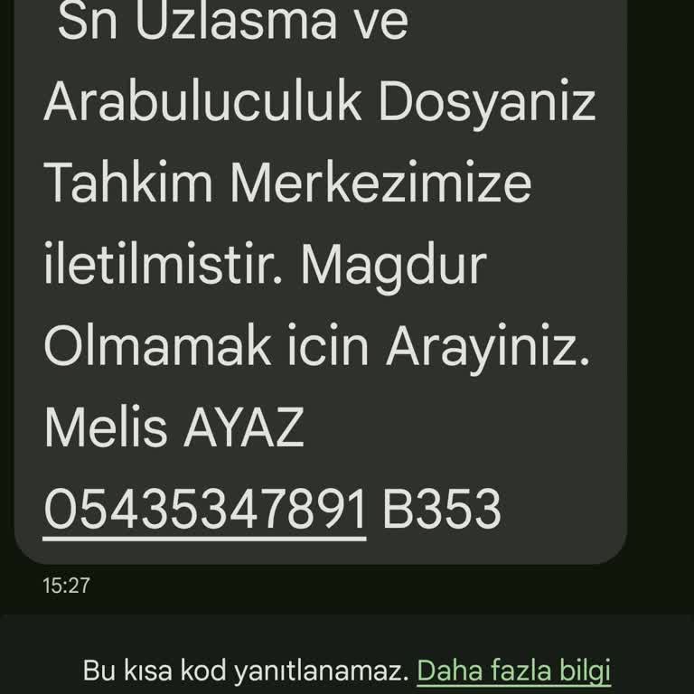 Sahte Arabuluculuk Mesajıyla İlgili Mağduriyet