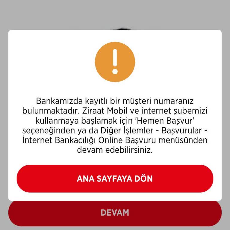 Ziraat Mobil Uygulama Hesap Açma Sorunu