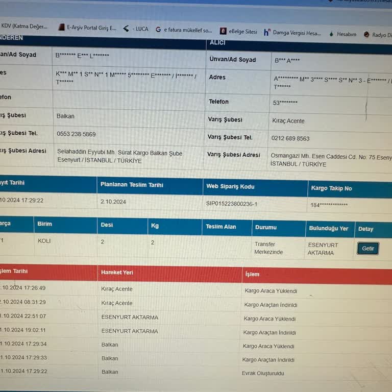Kayıp Kargo ve İlgisiz Hizmet