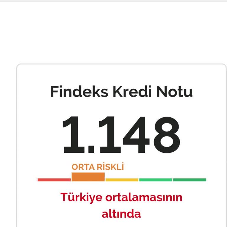 Findeks Puanı Yanlış Kategoride Gösteriliyor