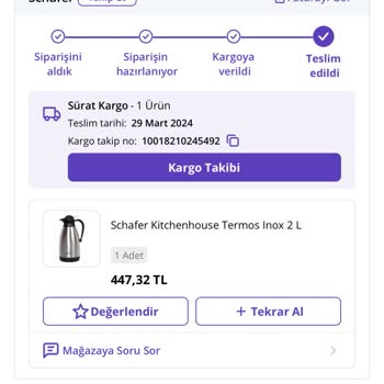 Schafer Termos: Sıcaklık Sorunu ve Müşteri Hizmetleri Cevapsızlığı