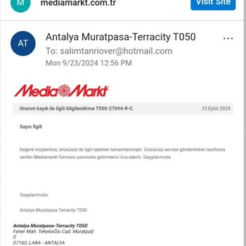 Media Markt'ta Garanti Süresi Sorunu ve Ürün Teslimatı