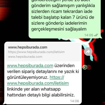 Yanlış İade Süreci ve Eksik Ürünler